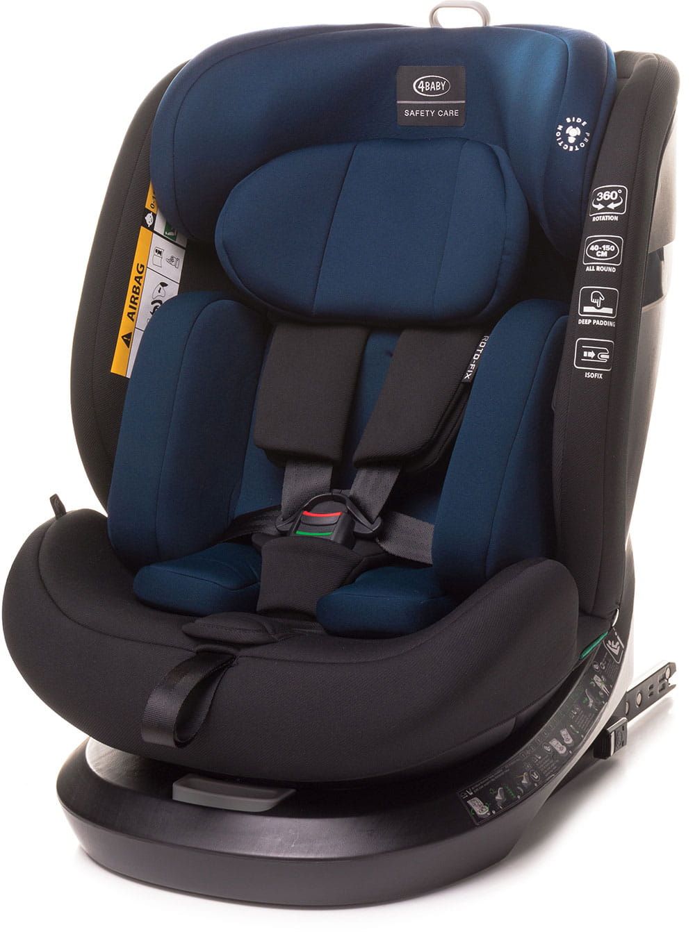 4Baby Roto-Fix i-Size Navy Blue 2024 + u nás ZÁRUKA 3 ROKY a VRECKÁR ZADARMO⭐⭐⭐⭐⭐