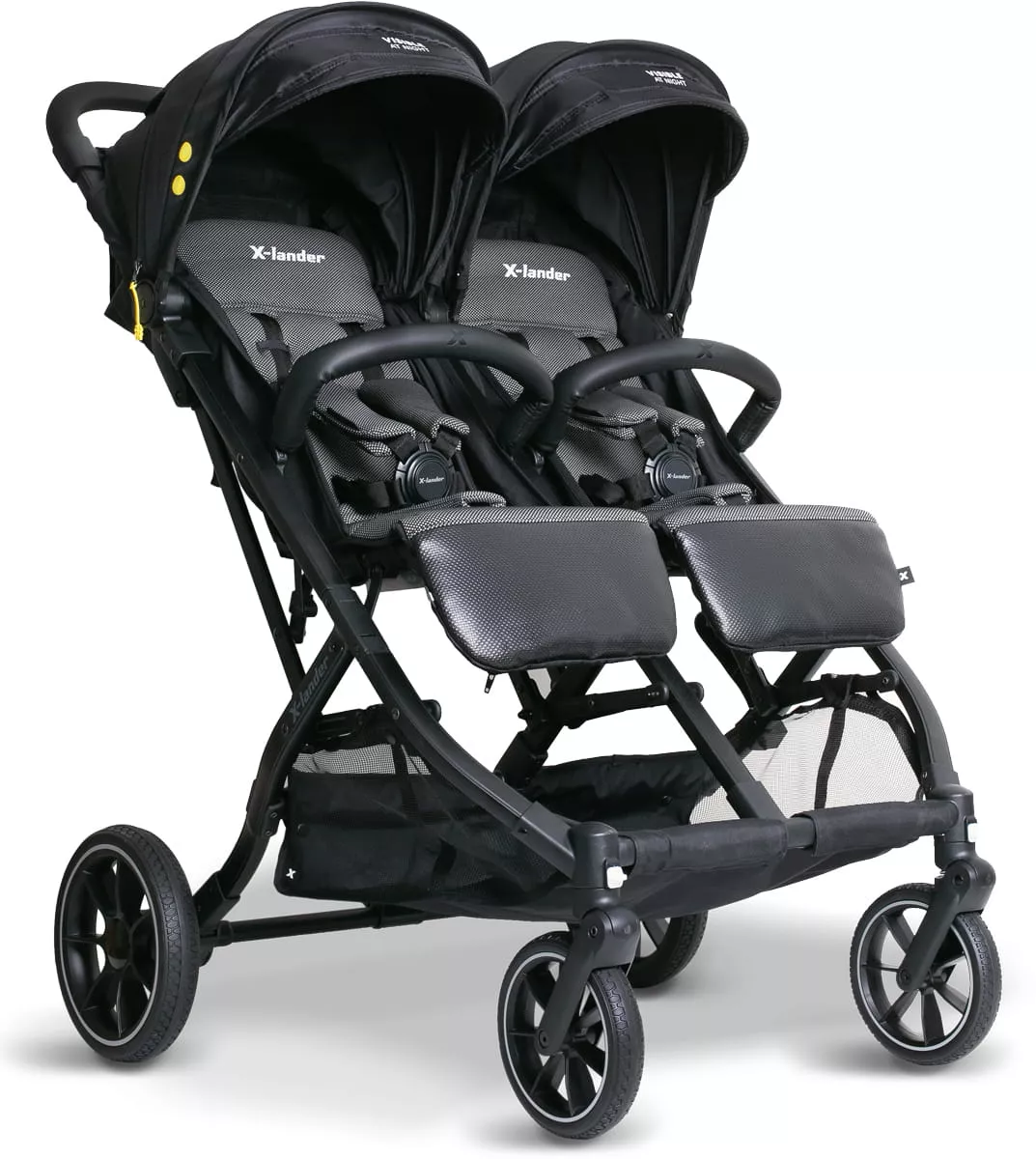 Kočík pre dvojičky X-lander X-Double Cool Black 2025 + u nás ZÁRUKA 3 ROKY ⭐⭐⭐⭐⭐