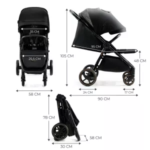 Kinderkraft Mitzy Ink Black 2025 + u nás ZÁRUKA 3 ROKY ⭐⭐⭐⭐⭐